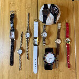 Ladies' Designer Watch 10-Piece Lot - Nike, Swatch, Ronica, etc. - Parts/Repair